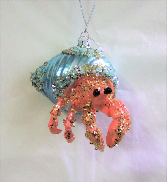 December Diamonds Blown Glass Embellished Hermit Crab Christmas Ornament for sale online | eBay