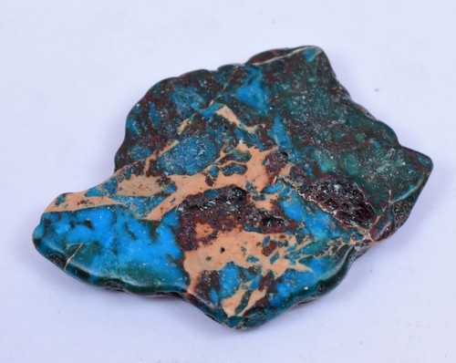 Lastra Lucida Naturale Blue Ridge Turchese 94,15 Ct Pietra Preziosa Certificata Non Trattata - Foto 4 di 5