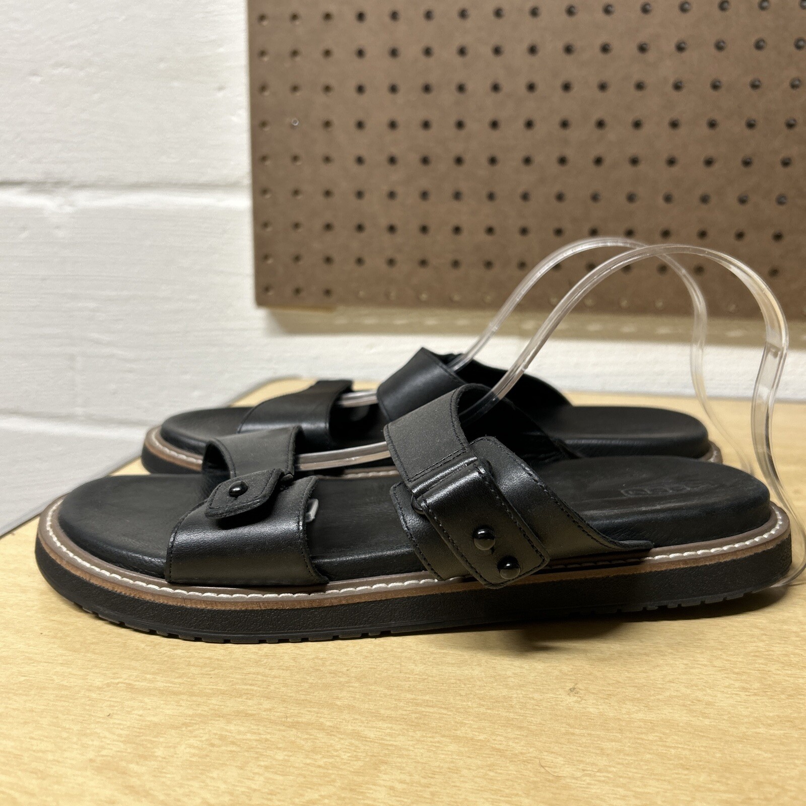 Keen Lana Slides scarpe slip on pelle nera sandali donna taglia 11 1022588