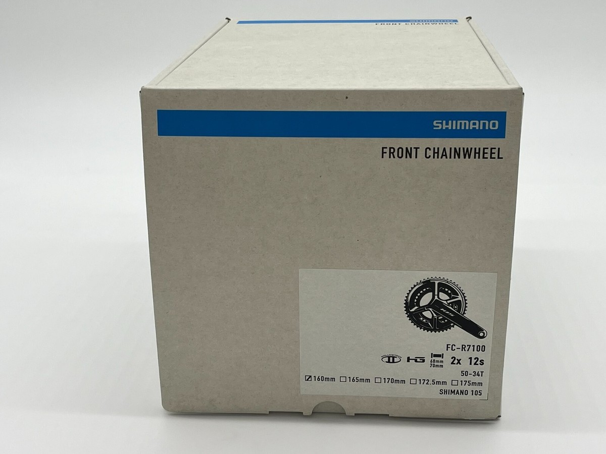 NEW SHIMANO 105 FC-R7100 160mm 50x34T Crankset 12-Speed Black