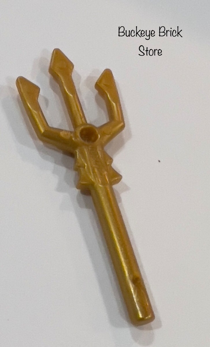 LEGO Pearl Gold Atlantis Trident Ocean Minifig Pitchfork Weapon