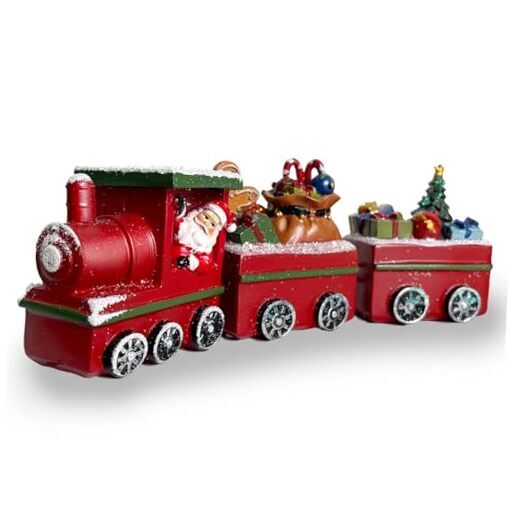 Christmas Table Decorations Train Ornaments Red Christmas Village Holiday