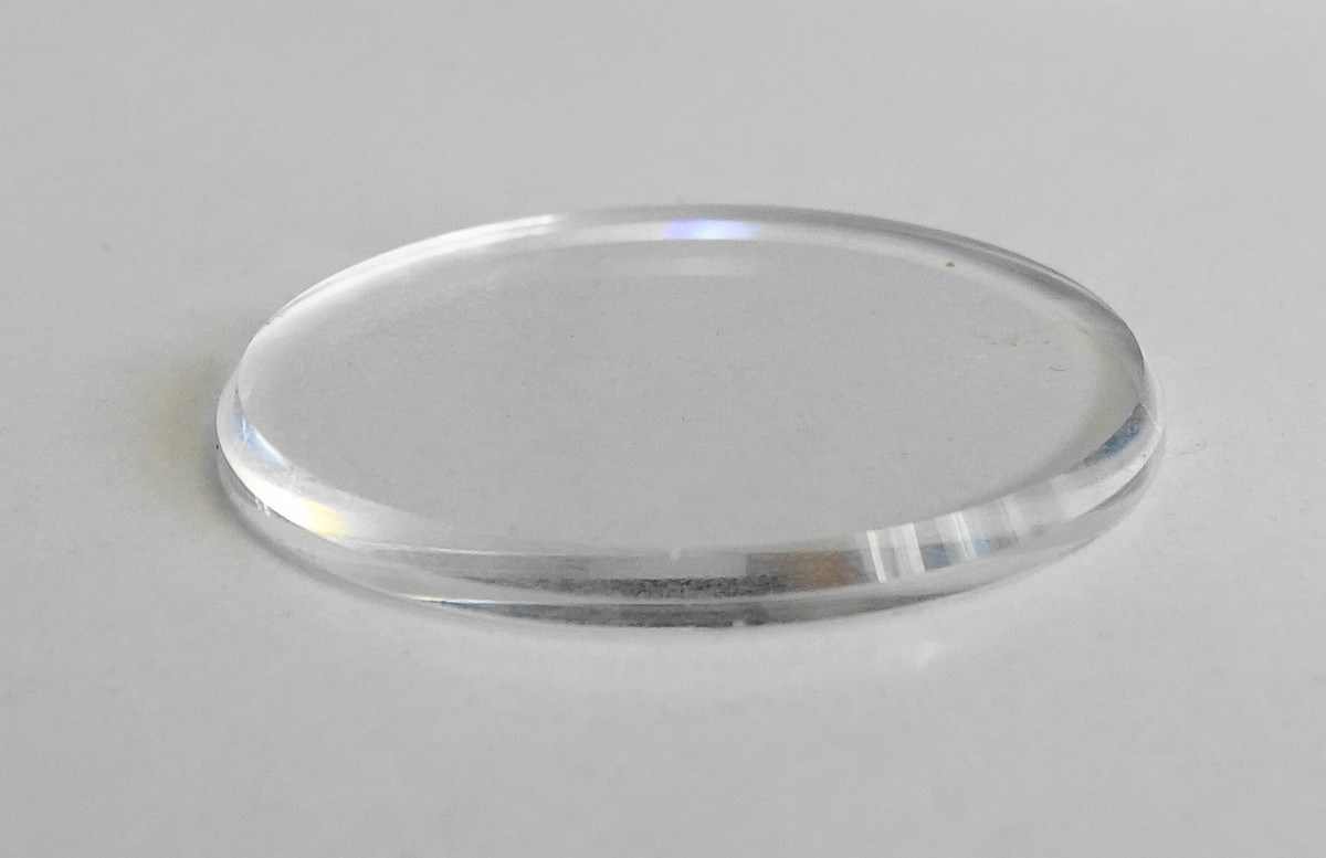 Verre De Montre Plat Diamètre 28,5 Mm - Marque ROBUR - Anti-UV - Rebord Biseauté - Neuf