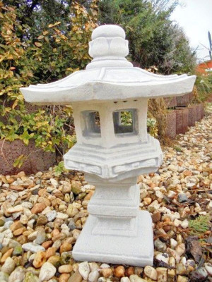 Tachi-Gata, Feng Shui, Skulptur, Japan Laterne, 43 cm, Steinguss, Pagode, Stuba
