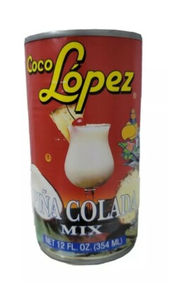 6 Cans-12 oz. Coco Lopez MIX Real Cream Of Coconut & Piña Colada