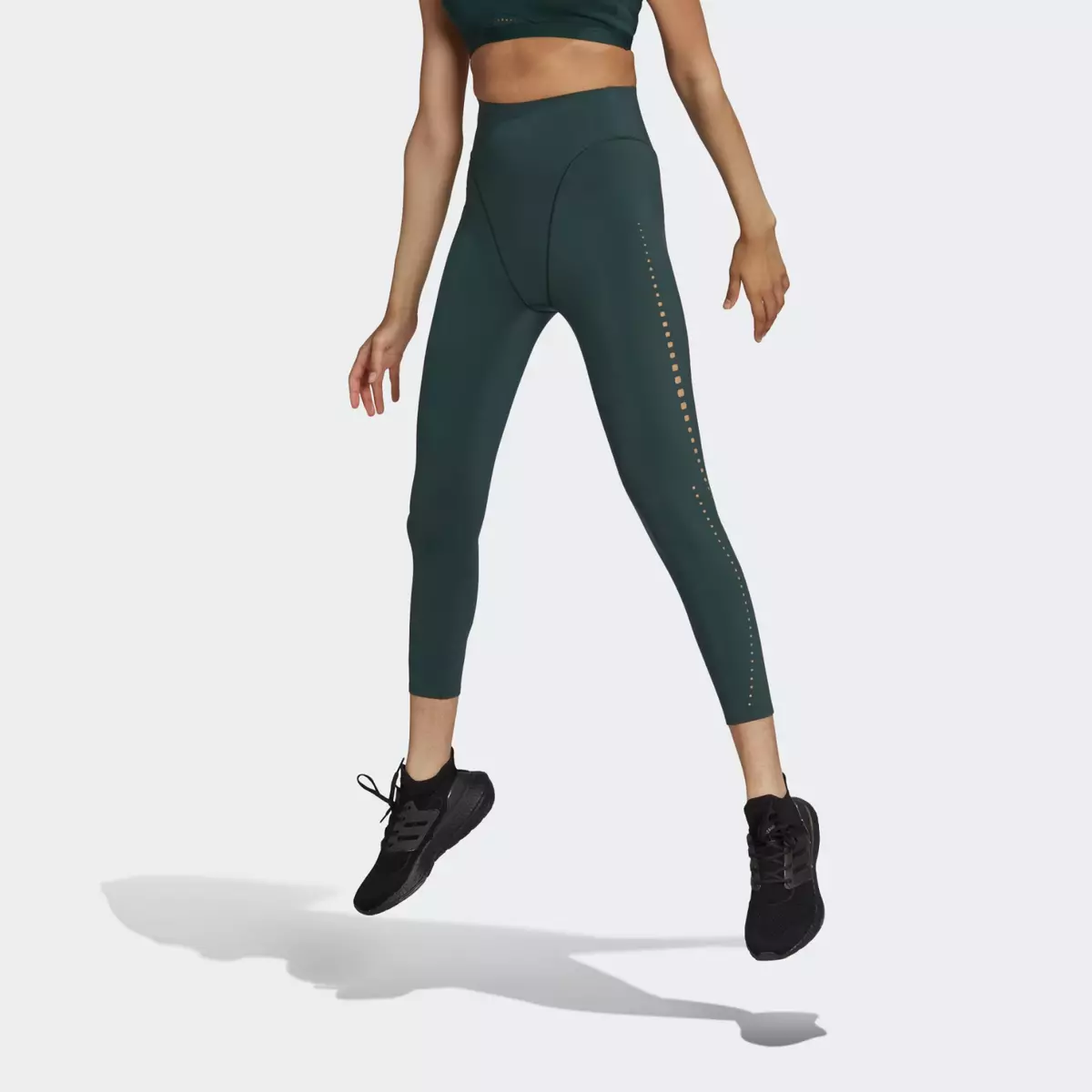 Women's Adidas Optime BOA 7/8 Training Leggings SHADOW GREEN