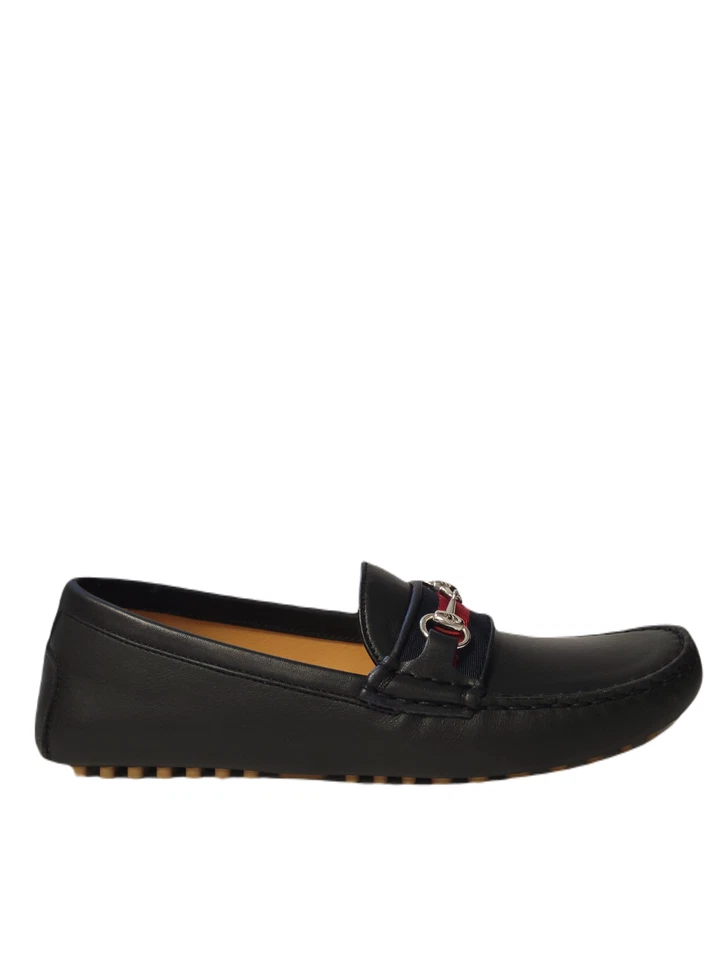 Nuevo en caja Nuevo Gucci Niños Niños Driver Web Mocasines - Negro Talla 33 EE. UU. 2 Foto 4 de 4