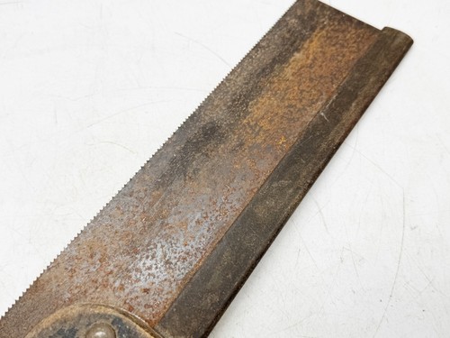 ANTIQUE OLD STEEL BACKED BACK TENON SAW WOOD CUTTER - Picture 6 of 7