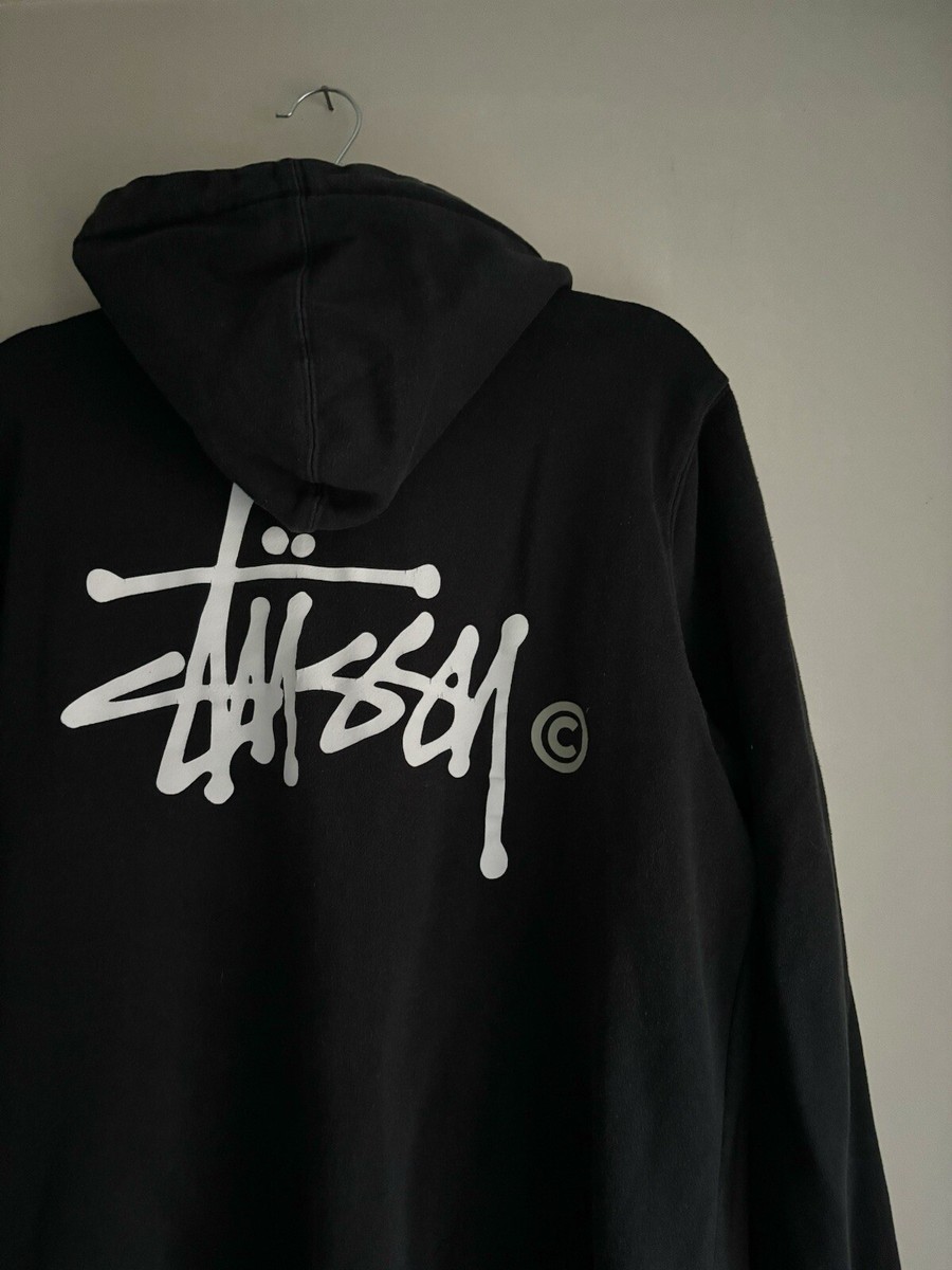 Vintage Stussy Zip Hoodie in Black Men's Size Large | eBay UK