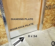 Door Kick Plate Highly Polished 3003 grade Aluminum Diamond Plate 8" x 34"