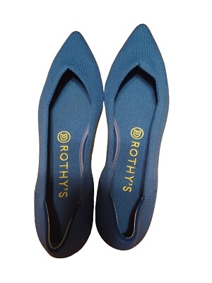 Rothy's The Point Dark Navy Blue Womens Size 8 Flats Shoes