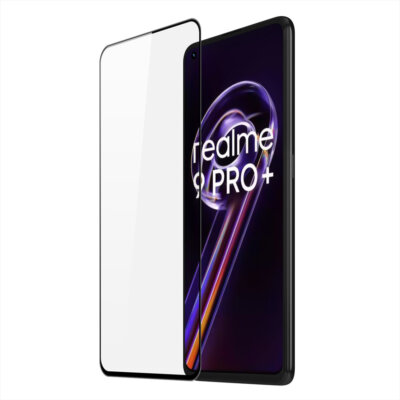 Schutzglas 9D FULL Cover Screen Glas in Schwarz für Realme 12 Plus
