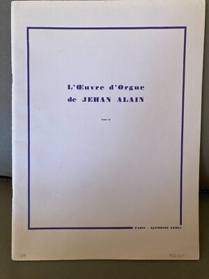 Jehan Alain | L'Oeuvre de Orgue Vol. 2 | Noten | Alphonse Leduc