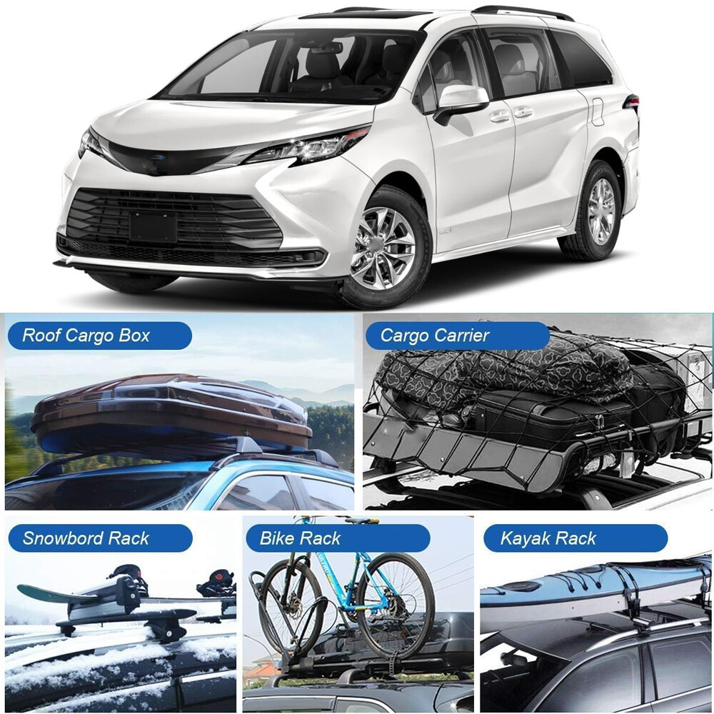 Toyota Sienna Rhino Luggage Rack Roof Rack Cross Bars Rail Luggage