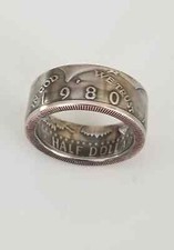 1980 JFK Half Dollar Coin Ring  United State Items  Coin Jewelry  Unique Gift
