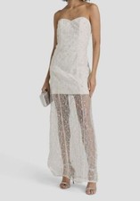 365 Aidan by Aidan Mattox Women's Ivory Sequin Strapless Gown Dress Size US4