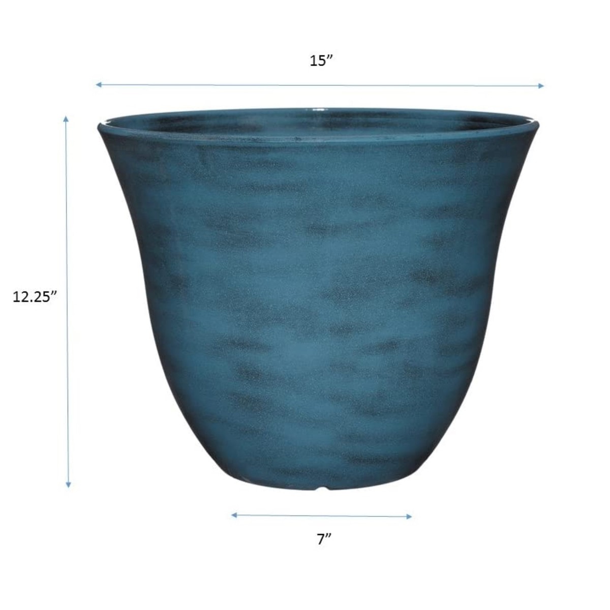Classic Home and Garden Honeysuckle Resin Flower Pot Planter, Blue Jean,  15" | eBay