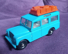 MATCHBOX SERIES #12 SAFARI LAND ROVER BLUE DIECAST VINTAGE LESNEY 1960's NM