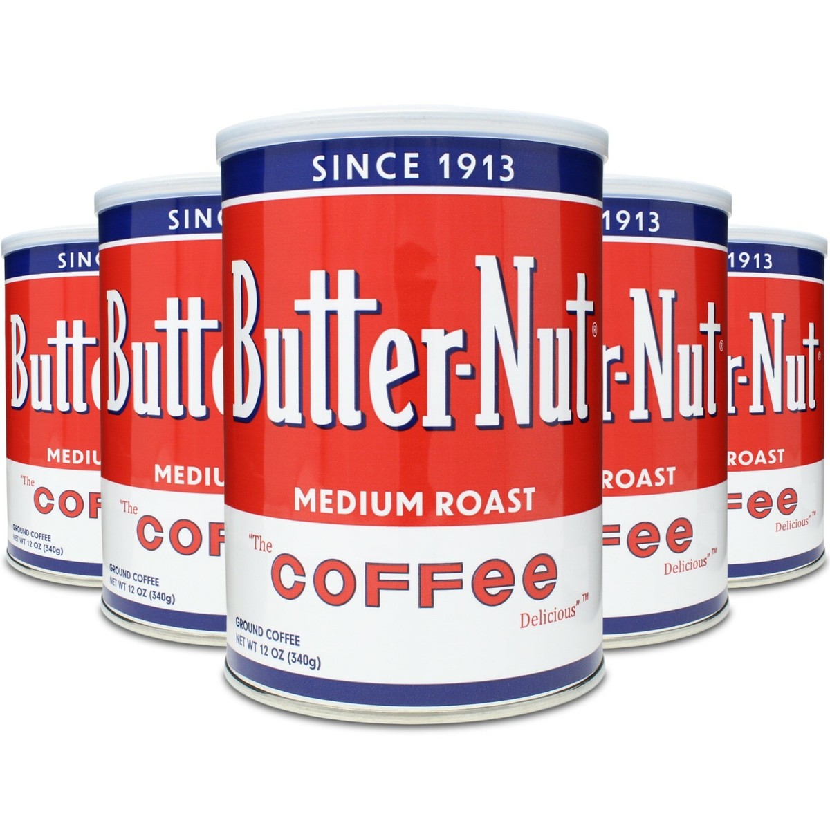 Butter-Nut Coffee Original Blend Ground, Medium Roast, 12 oz Steel Can (6  Pack) | eBay