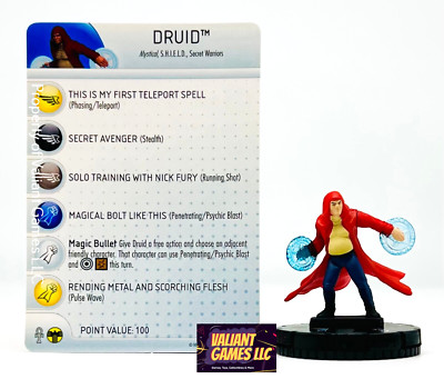 Marvel Heroclix Druid #034 w/ Card Nick Fury & The Agents of S.H.I.E.L.D.