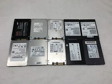 *LOT OF 10* 2.5" Mixed Brand Laptop SSDs 240 GB to 256 GB SATA Solid State Drive
