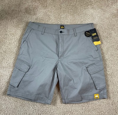 lee comfort stretch cargo shorts, large 