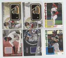 6ct) 2019 Topps Series 2 MLB LOGO GOLD/1984/STATS RELIC BETTS /JD MARTINEZ/ NOLA