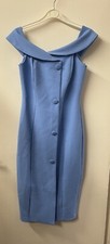 River Island Bodycon,Sleeveless,Zip Back closure, Midi Dress, Size 6, Blue, New,