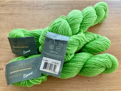 Cascade Yarn 220 Sport - 3 Hanks Primavera Green (#8903)
