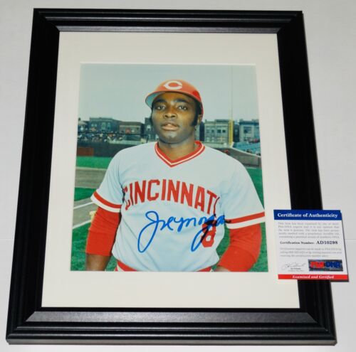 JOE MORGAN AUTOGRAPHED 8X10 COLOR PHOTO (FRAMED & MATTED) - PSA DNA! - Picture 1 of 3