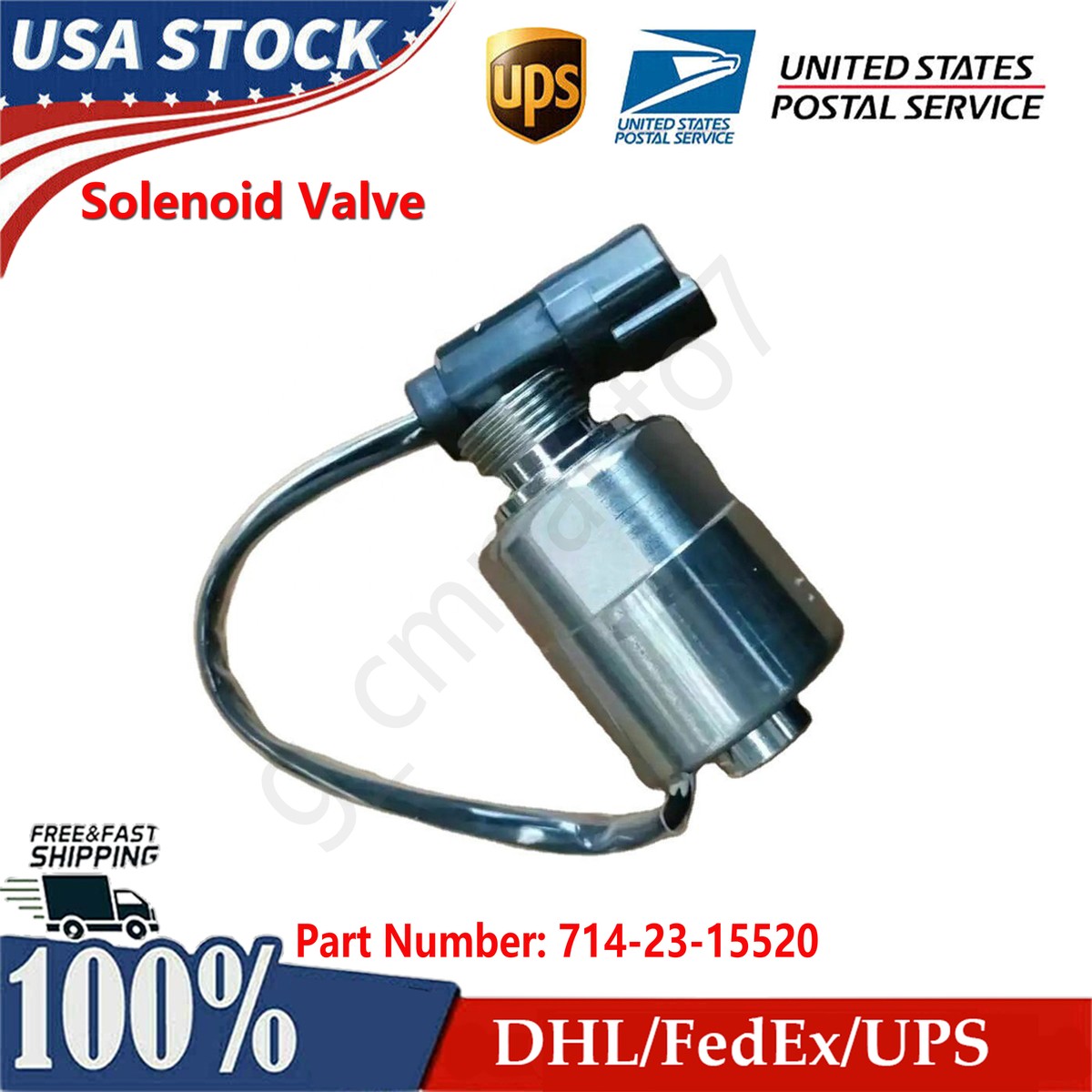 714-23-15520 Solenoid Valve Fits Komatsu Bulldozer D155AX D275AX