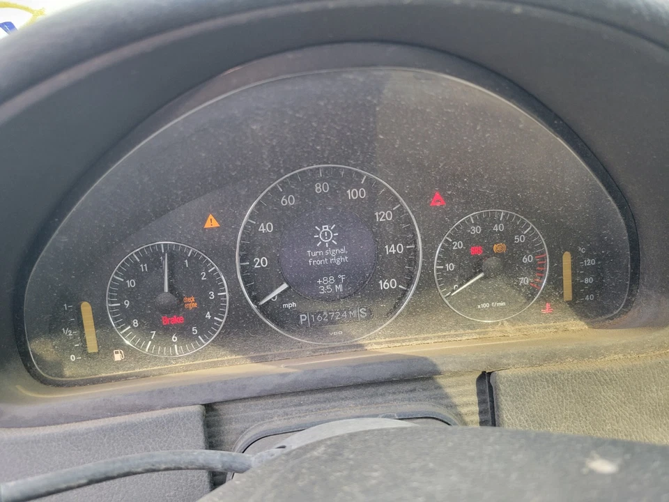 03-04 MERCEDES W209 CLK320 CLK500 VELOCÍMETRO ODÔMETRO PAINEL DE INSTRUMENTOS 162K - Imagem 2 de 4