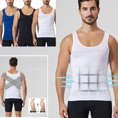 Herren Tanktop Kompressionsunterwäsche Figurformendes Unterhemd für Sport Männer