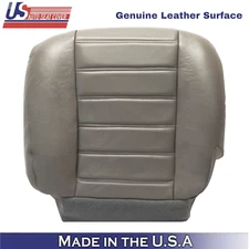 2003-2007 For Hummer H2 Genuine Leather Driver Bottom Seat Cover Wheat Gray