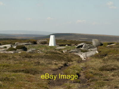 Photo 12x8 Margery Hill trig point Looking in the direction of Holme Moss  c2010