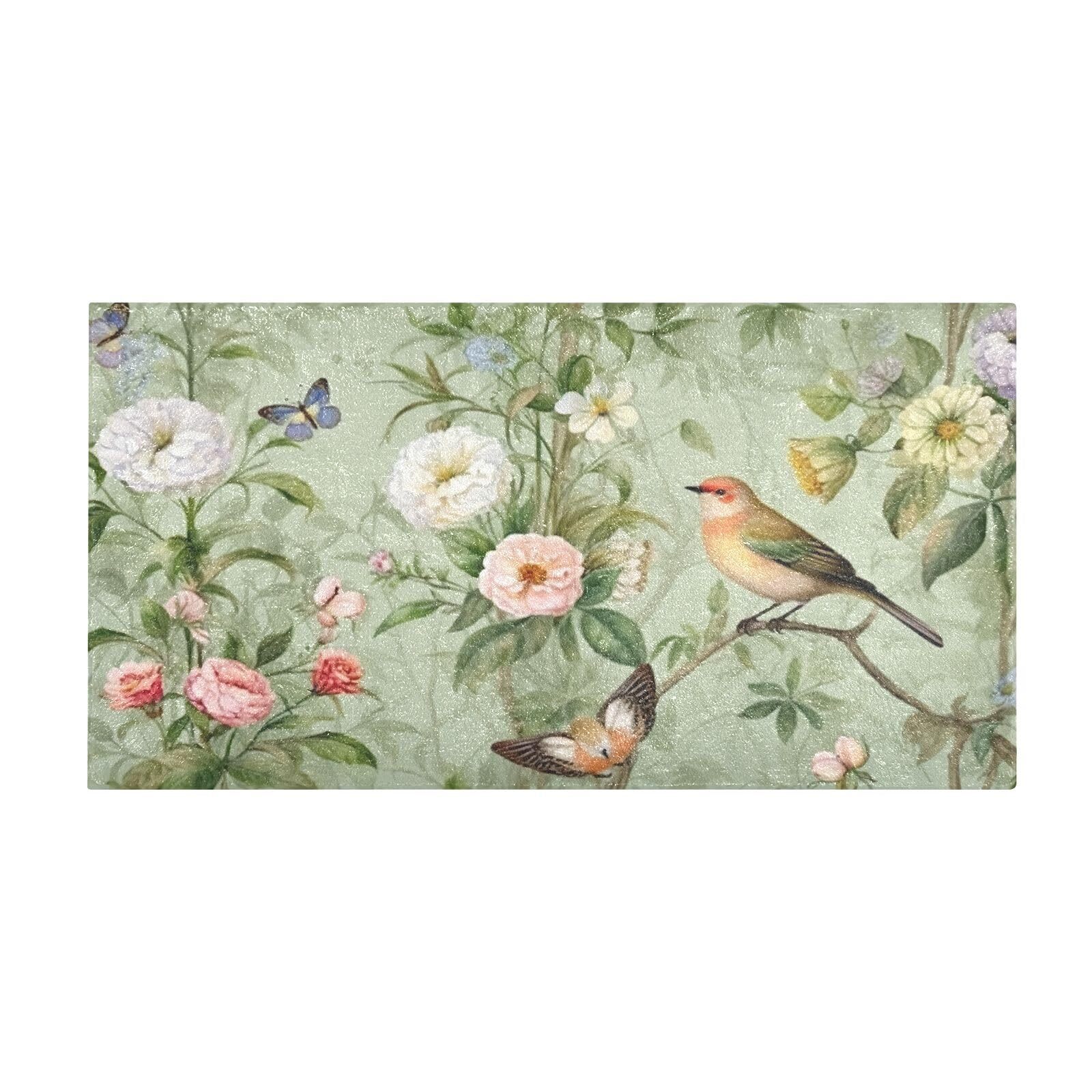 Pretty Bird Kitchen Mats 20"x39" Absorbent Non Slip Runner Rug Machine Washab...
