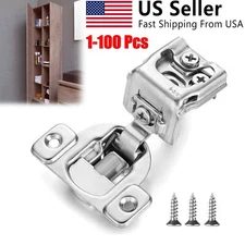  1-3/8" Overlay Soft Close Face Frame Compact Hinge 105° Cabinet Handware Lot