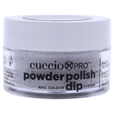 Cuccio Pro Powder Polish Nail Colour Dip System -Silver with Rainbow Mica-0.5 oz