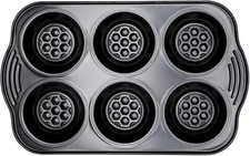 Prestige Aerolift Muffin Tin 6 Cup Non-Stick Carbon Steel Bakeware