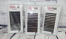 False Eyelash Extension Premium Individual B C D MIX 12 Rows Natural Long Mink