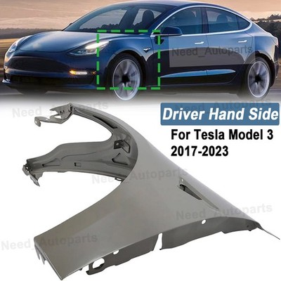 Driver Side Fender for 2017-2023 Tesla Model 3 Front Left Primed Grey TA1240100