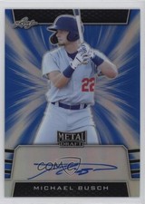 2019 Leaf Metal Draft Blue 17/30 Michael Busch #BA-MB1 Auto 4z8