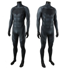 New Cosplay Black Bat Logo Batman Jumpsuit Costume Halloween Men Kids Bodysuit