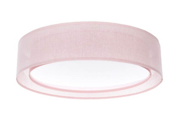 Deckenlampe Stoff Rund Rosa Schlafzimmer Flur E27 Ø60 Cm Deckenleuchte Blendarm-image