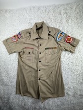 Boy Scouts of America Uniform Men's Shirt Small Vintage Short Sleeve