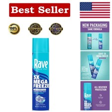 Unscented Aerosol Hairspray by Rave - 5X Freeze Hair Spray for Heat Protectio...