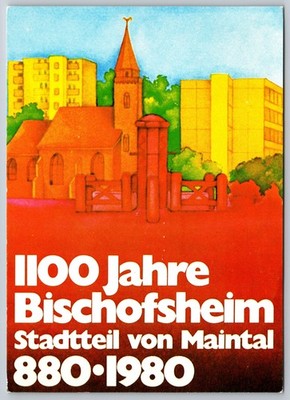 Bischofsheim Maintal Germany 1100 Year Anniversary 880 to 1980 Postcard