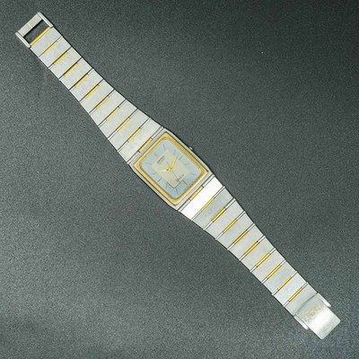 Vintage 1982 SEIKO Dolce 9521-5010 Gold Silver Square Thin Tank