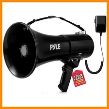 50W Megaphone Speaker PA Bullhorn - Built-in Siren, Adjustable Volume Control...