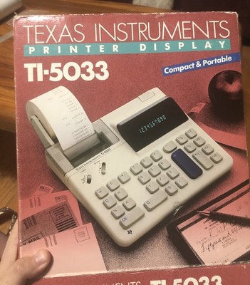 Texas Instruments TI-5033 Printer Display with Box Not Sure If It Works